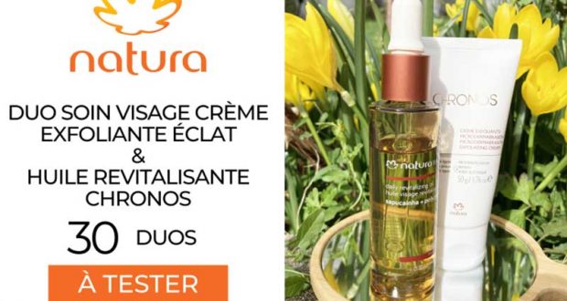 30 Duo de soins visage crème et Huile Natura à tester