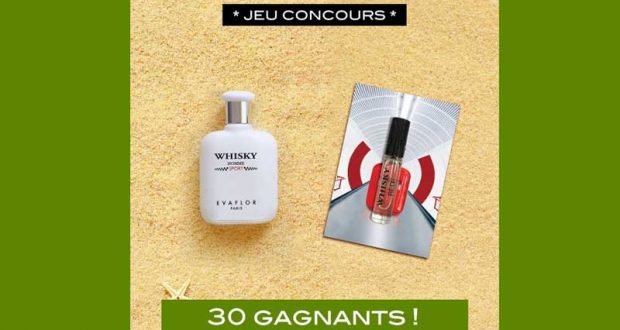 30 lots de 2 échantillons Parfum Whisky à remporter