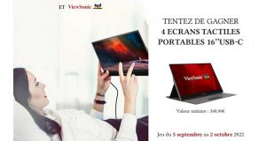 4 écrans tactiles portables 16'' USB-C ViewSonic à gagner