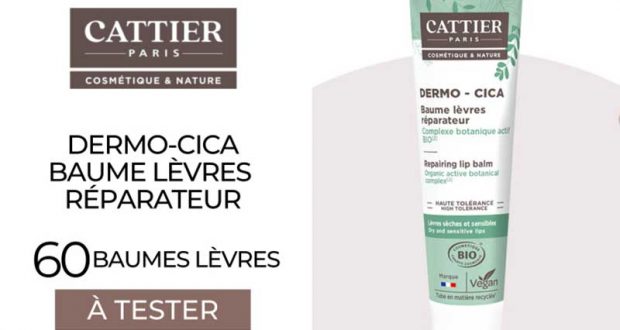 60 Baume lèvres réparateur Cica de Cattier à tester