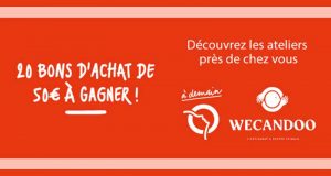 A gagner 20 bons d'achat Wecandoo de 50 euros