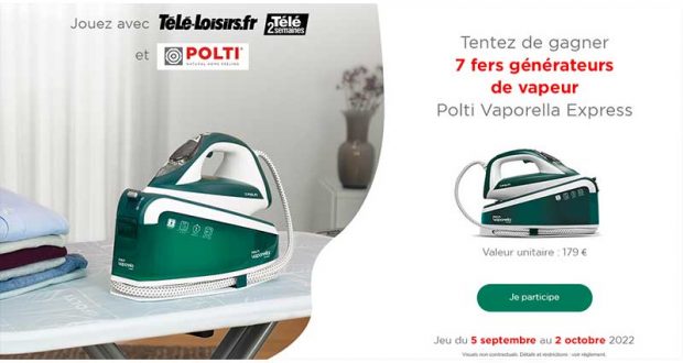 Gagnez 7 fers vapeurs Polti Vaporella Express