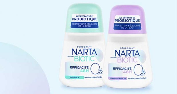 100 déodorants bille Biotic de Narta à tester