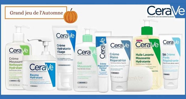 15 lots de 9 soins Cerave à remporter