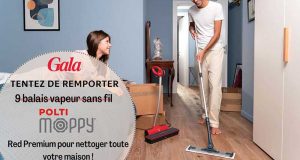 Gagnez 9 balais vapeur sans fil Polti Moppy Red Premium