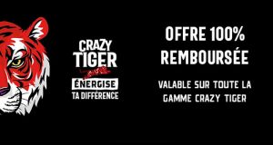 Sélection de boissons énergisantes Crazy Tiger 100% remboursés