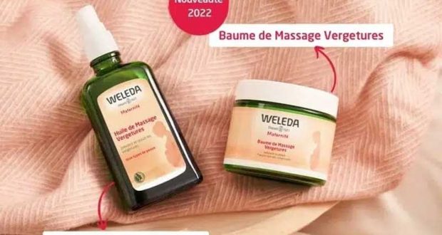 Échantillons gratuits du baume massage vergetures Weleda