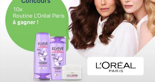 10 x Routine L’Oréal Paris (3 produits) à gagner