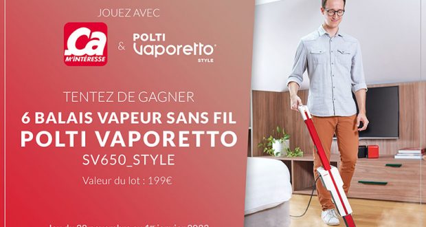 6 balais vapeur Polti Vaporetto SV650_Style à gagner