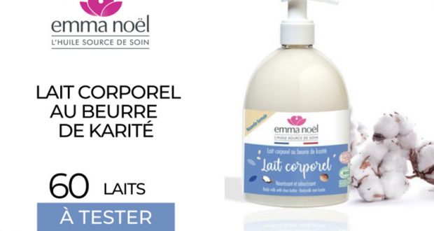 60 Lait Corporel au Beurre de Karité Emma Noël à tester