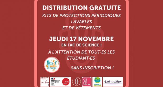 Distribution gratuite de kits de protections périodiques