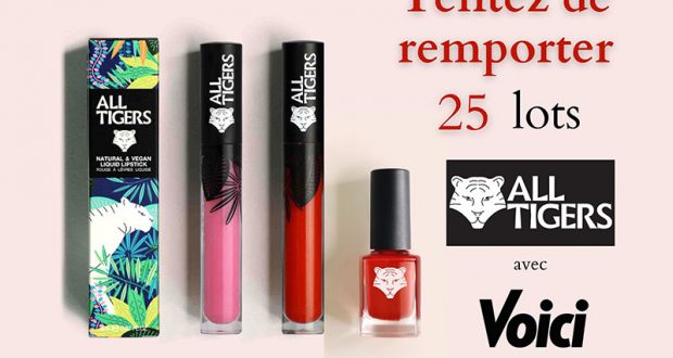 25 lots de 3 produits de maquillage All Tigers à gagner