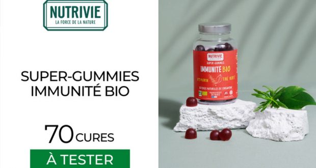 70 Super-Gummies Immunité BIO de NUTRIVIE à tester