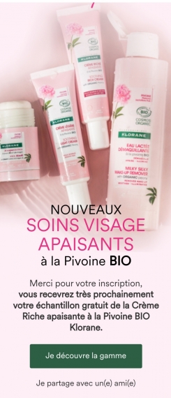 Crème à la Pivoine Bio Klorane