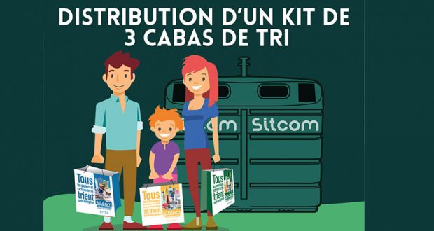 Distribution gratuite d'un kit de trois cabas de tri