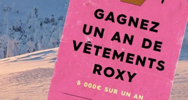 1 an de vêtements Roxy à gagner (Valeur 6000 euros)