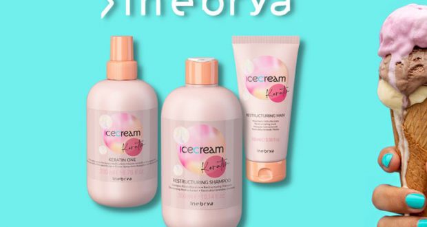 10 gamme capillaire Ice Cream à la Kératine Inebrya à tester