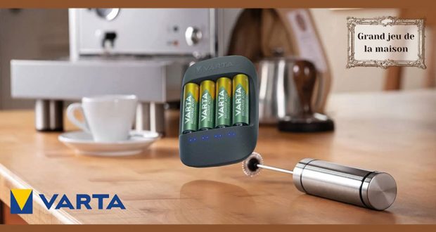 30 piles Varta avec son rechargeur à remporter