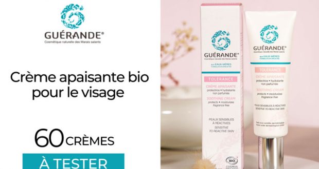 60 Crème Apaisante bio pour le visage Guérande à tester