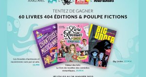60 livres des éditions 404 et Poulpe Fictions à gagner