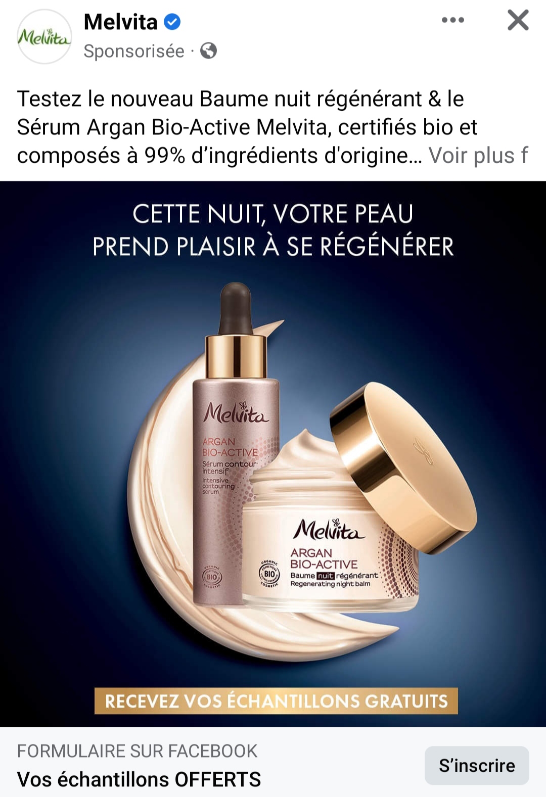 Baume de nuit Argan Bio Active Melvita