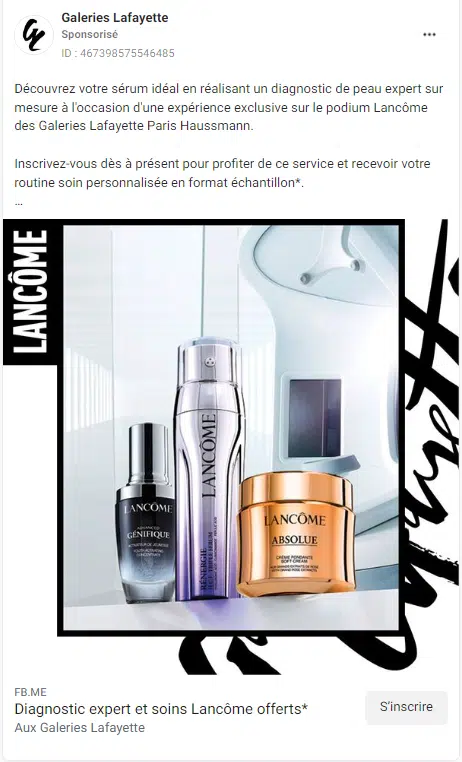 Soins Lancôme personnalisés