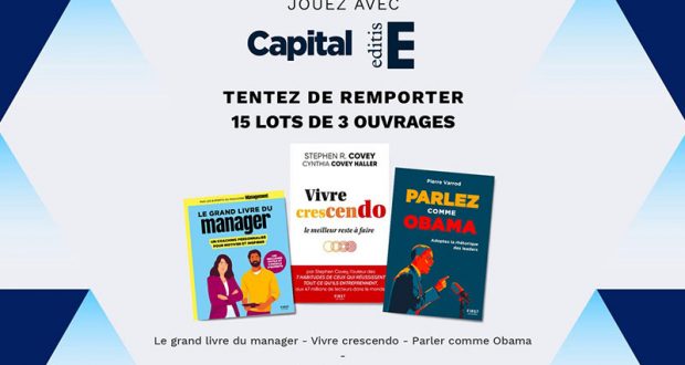 15 lots de 3 livres à remporter