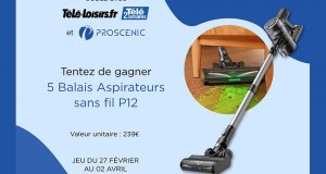 5 balais-aspirateurs sans fil P12 de Proscenic à gagner