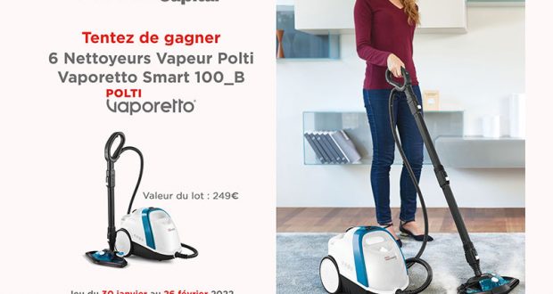 6 nettoyeurs vapeur Polti à remporter