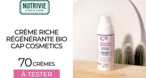 70 Crème Riche Régénérante Bio CAP COSMETICS à tester
