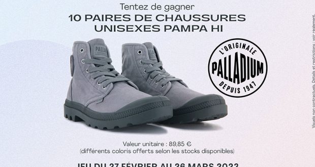 10 paires de chaussures Palladium à remporter