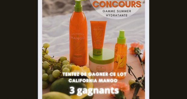 3 coffrets de 4 soins California Mango offerts