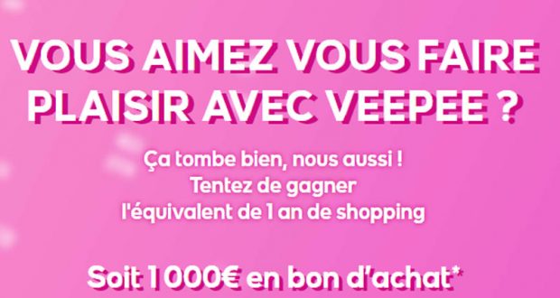 10 bons d'achat Veepee de 1000 euros chacun à gagner