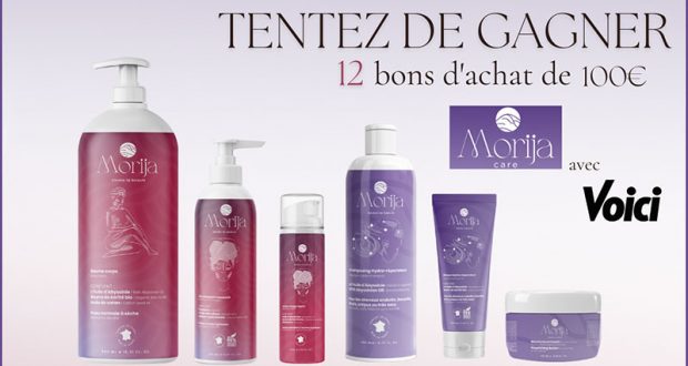 12 bons d'achat Morija Care de 100 euros à gagner