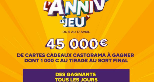 1261 cartes cadeaux Castorama à gagner