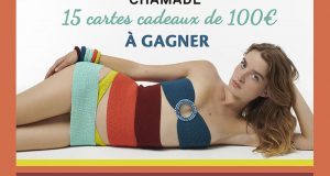 15 cartes cadeau Chamade de 100 euros offertes