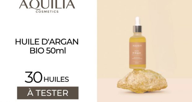 30 Huile d'Argan Bio 50ml AQUILIA Cosmetics à tester