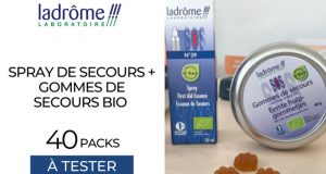 40 Spray de secours bio + Gommes de secours bio à tester