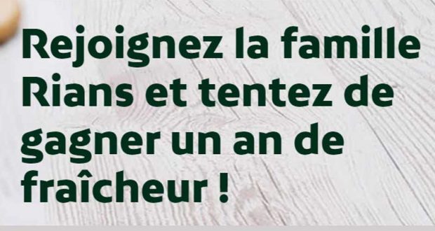 15 carnets de 52 bons d'achat Rians à gagner