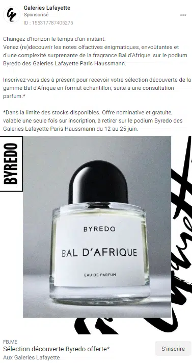 eau de parfum Bal d’Afrique de Byredo