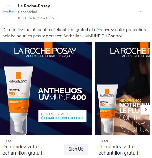 protection solaire Anthelios UVMUNE Oil Control La Roche Posay