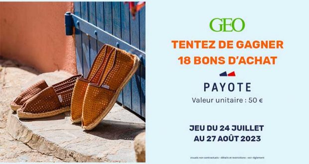 18 bons d'achat Payote de 50 euros offerts