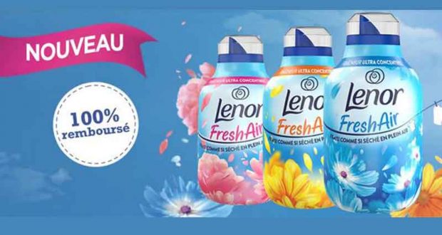 Adoucissant Fresh Air Lenor 100% remboursé