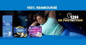 Serviettes de nuit Always 100% remboursé