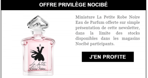 Une miniature du parfum La Petite Robe Noire de Guerlain offerte