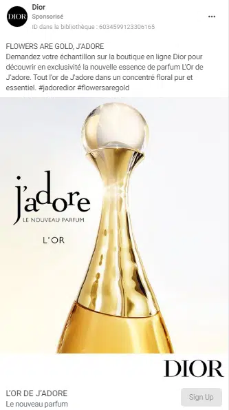 parfum J’adore L’Or de DIOR
