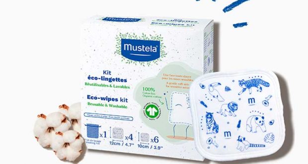 200 kits Éco-lingettes Mustela à tester