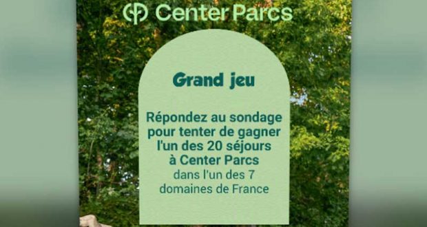 20 séjours à Center Parcs à gagner