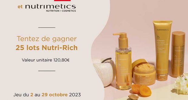 25 lots de soins Nutrimetics à remporter