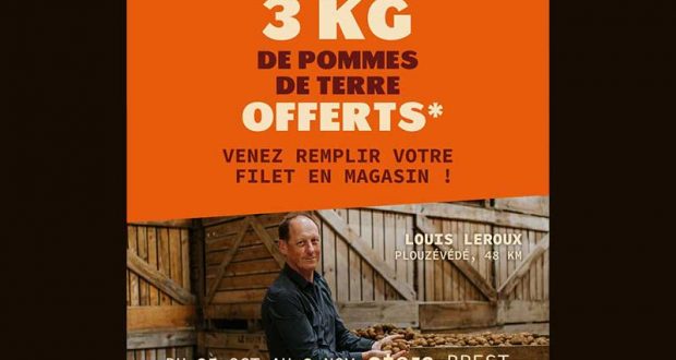 3kg de pommes de terre offerts gratuitement